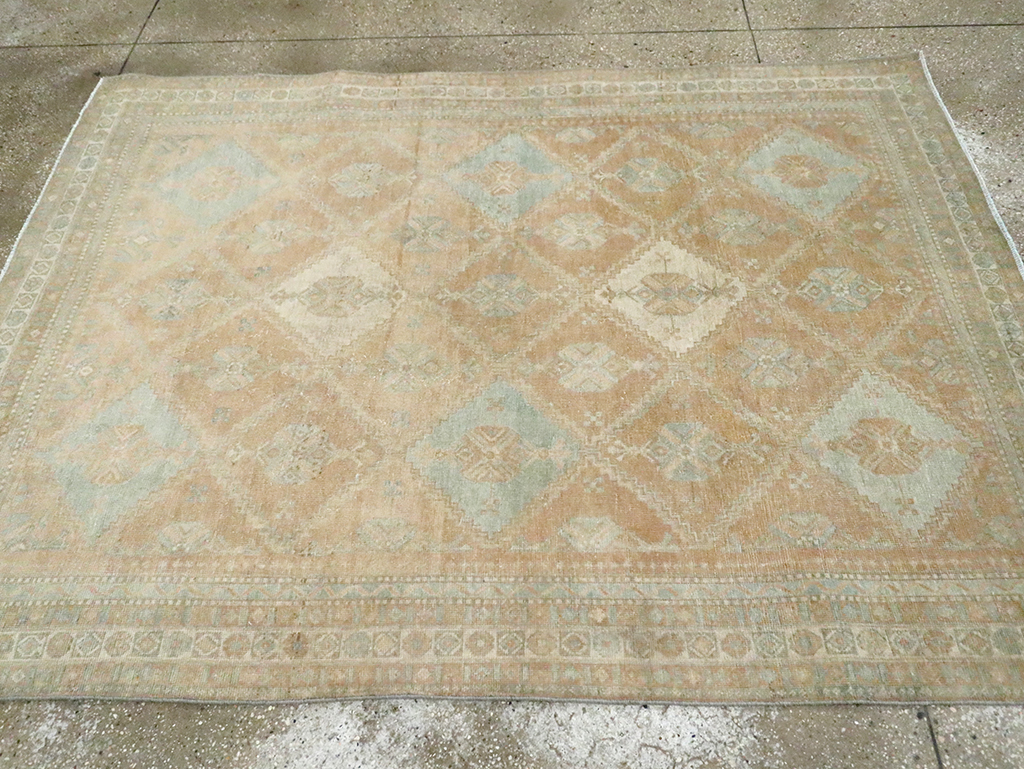 Vintage Persian Afshar Accent Rug, No.29916 - Staging