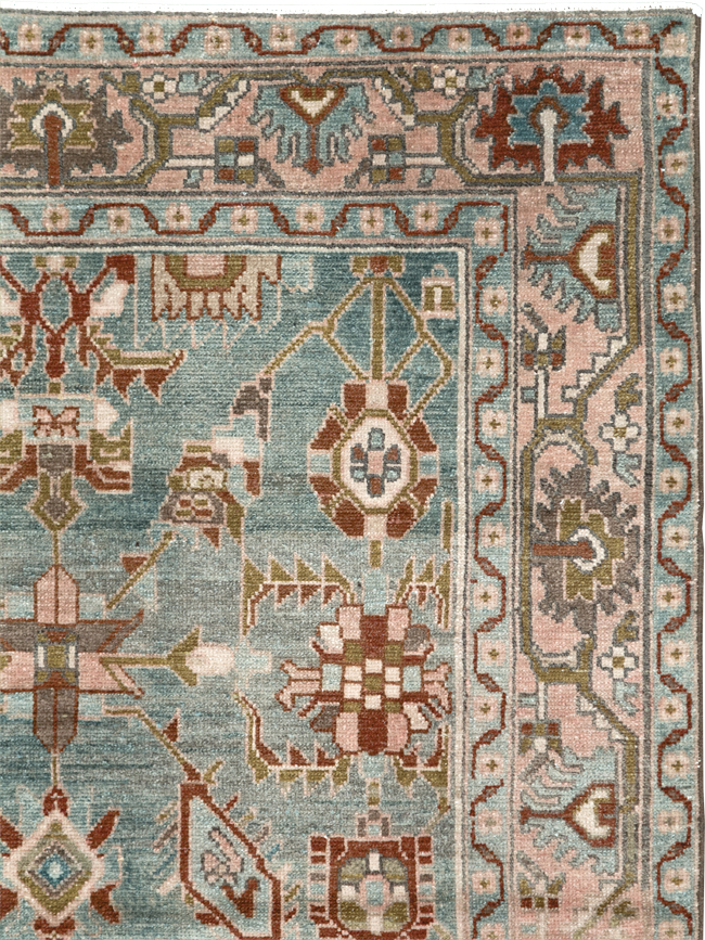 Vintage Persian Malayer Accent Rug, No.29917 - Staging