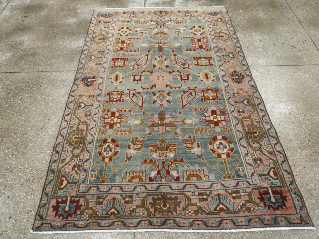 Vintage Persian Malayer Accent Rug, No.29917 - Staging