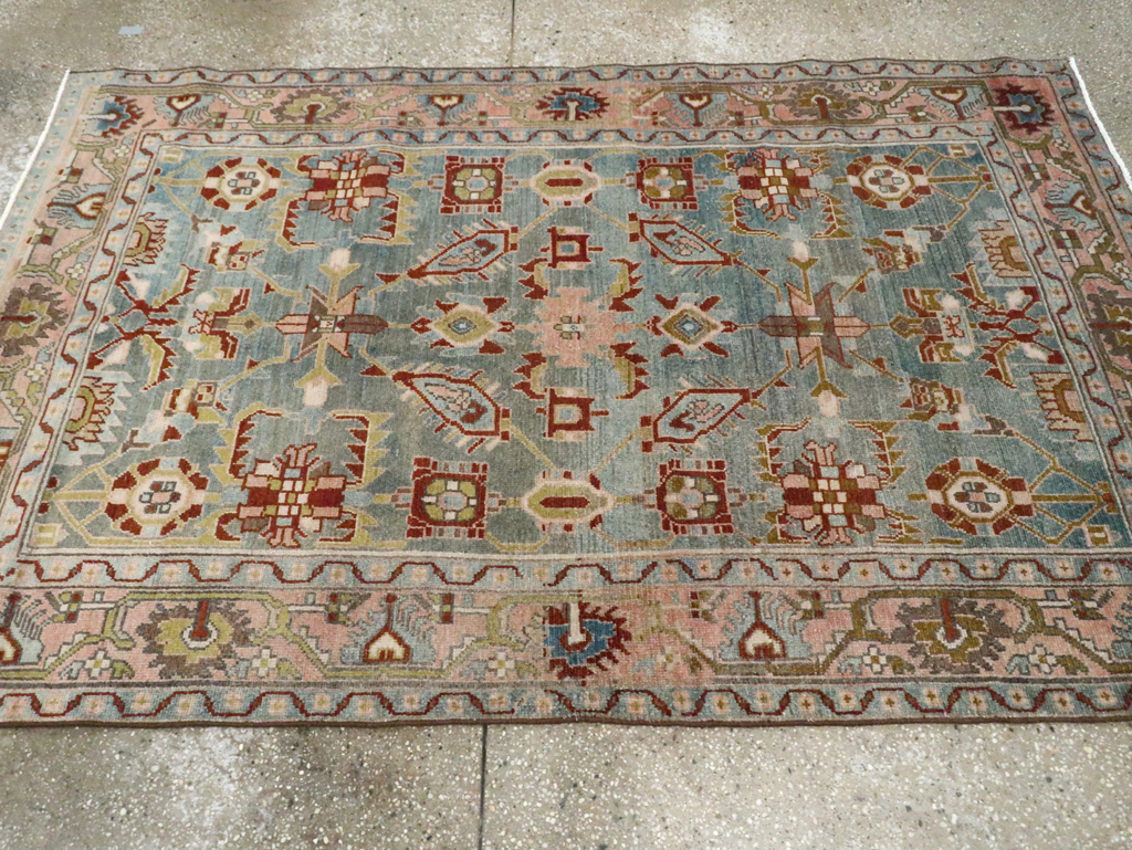 Vintage Persian Malayer Accent Rug, No.29917 - Staging