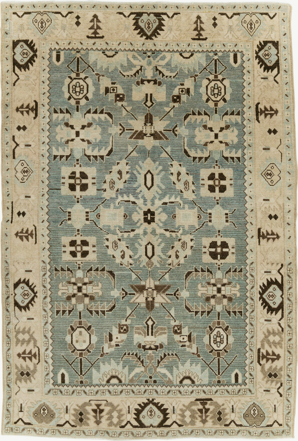 Vintage Persian Malayer Accent Rug, No.29922 - Staging