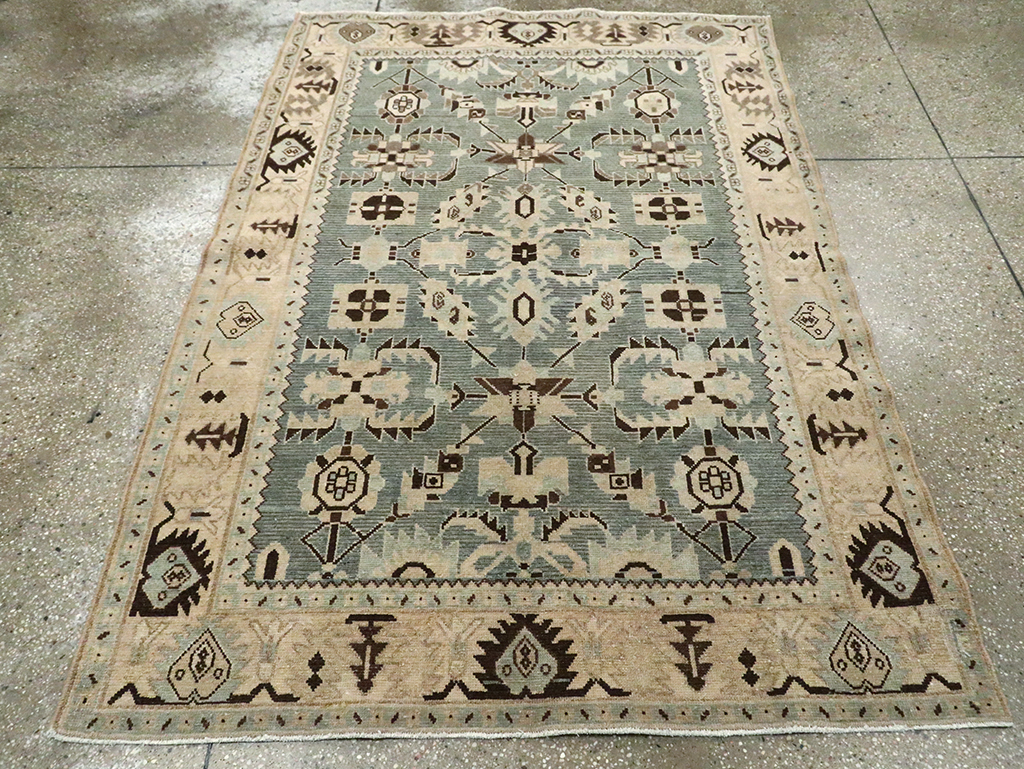Vintage Persian Malayer Accent Rug, No.29922 - Staging