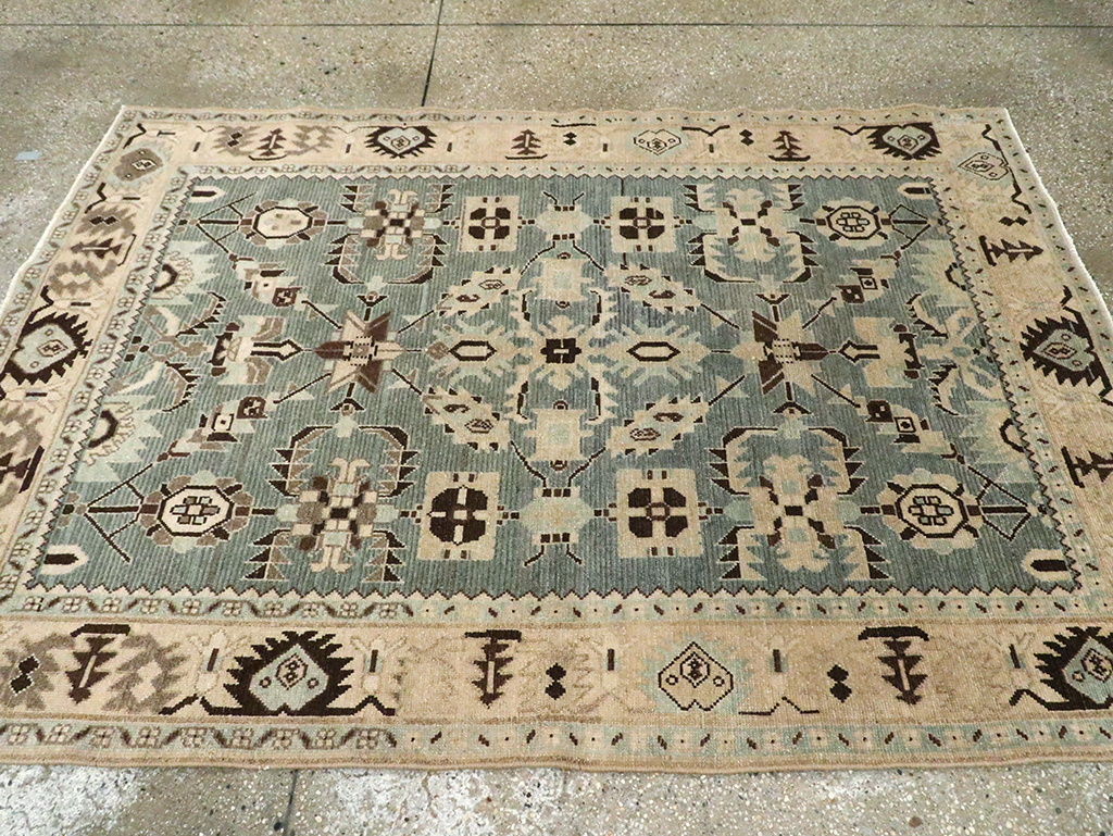 Vintage Persian Malayer Accent Rug, No.29922 - Staging