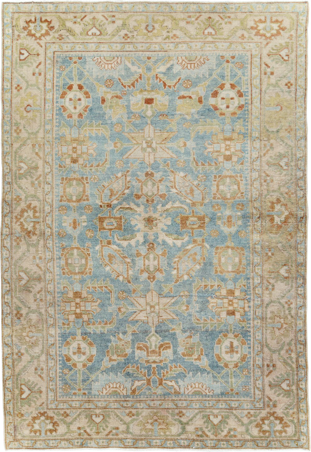 Vintage Persian Malayer Accent Rug, No.29927 - Staging