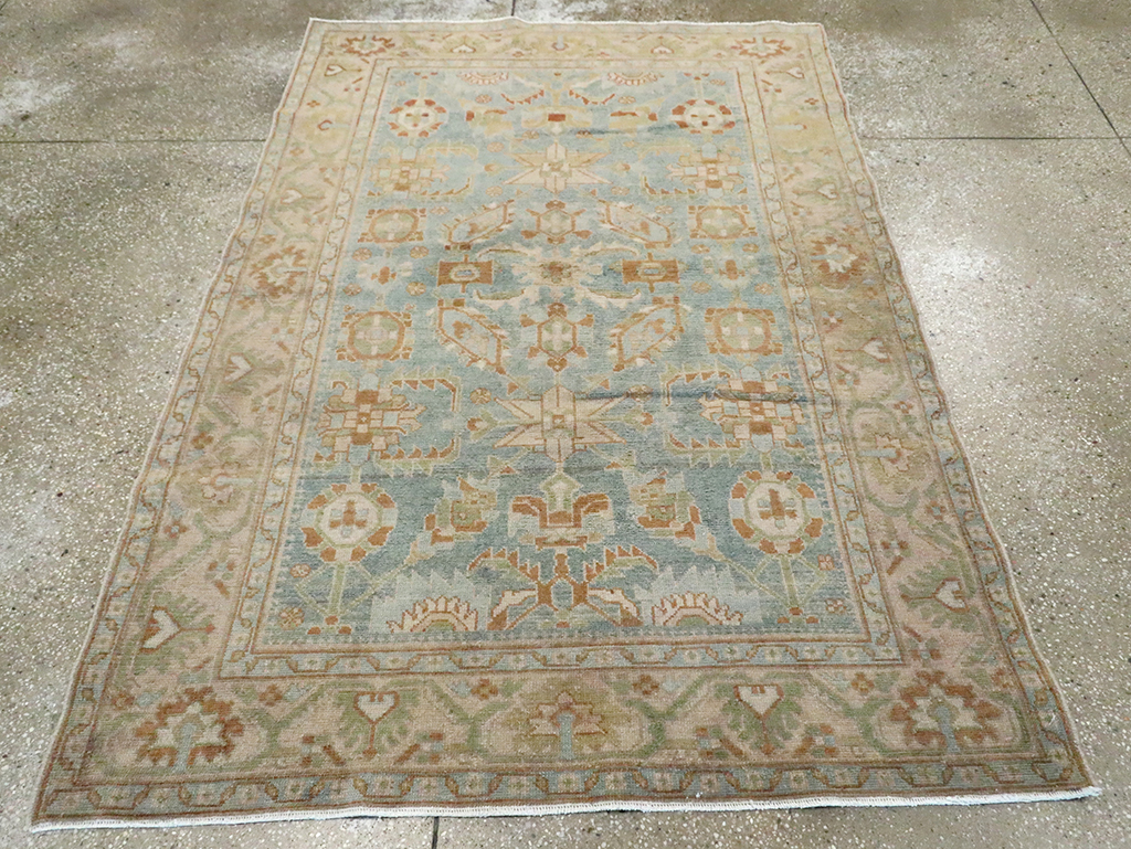 Vintage Persian Malayer Accent Rug, No.29927 - Staging