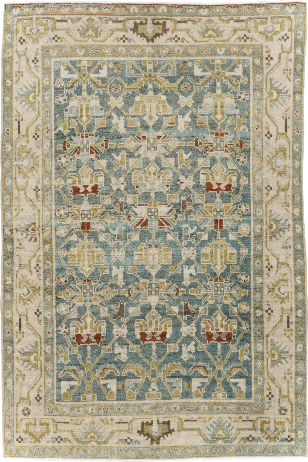 Vintage Persian Malayer Rug, No.29929 - Staging
