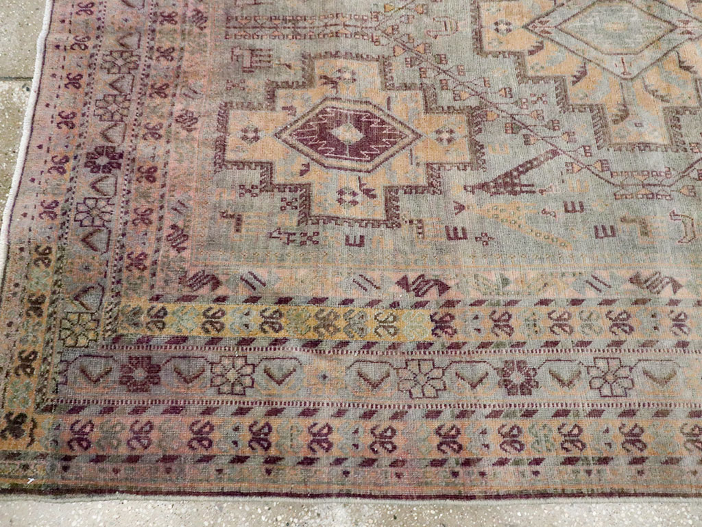 Vintage Persian Afshar Accent Rug, No.29931 - Staging
