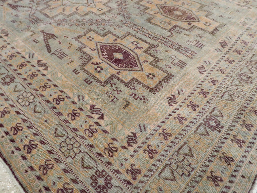 Vintage Persian Afshar Accent Rug, No.29931 - Staging