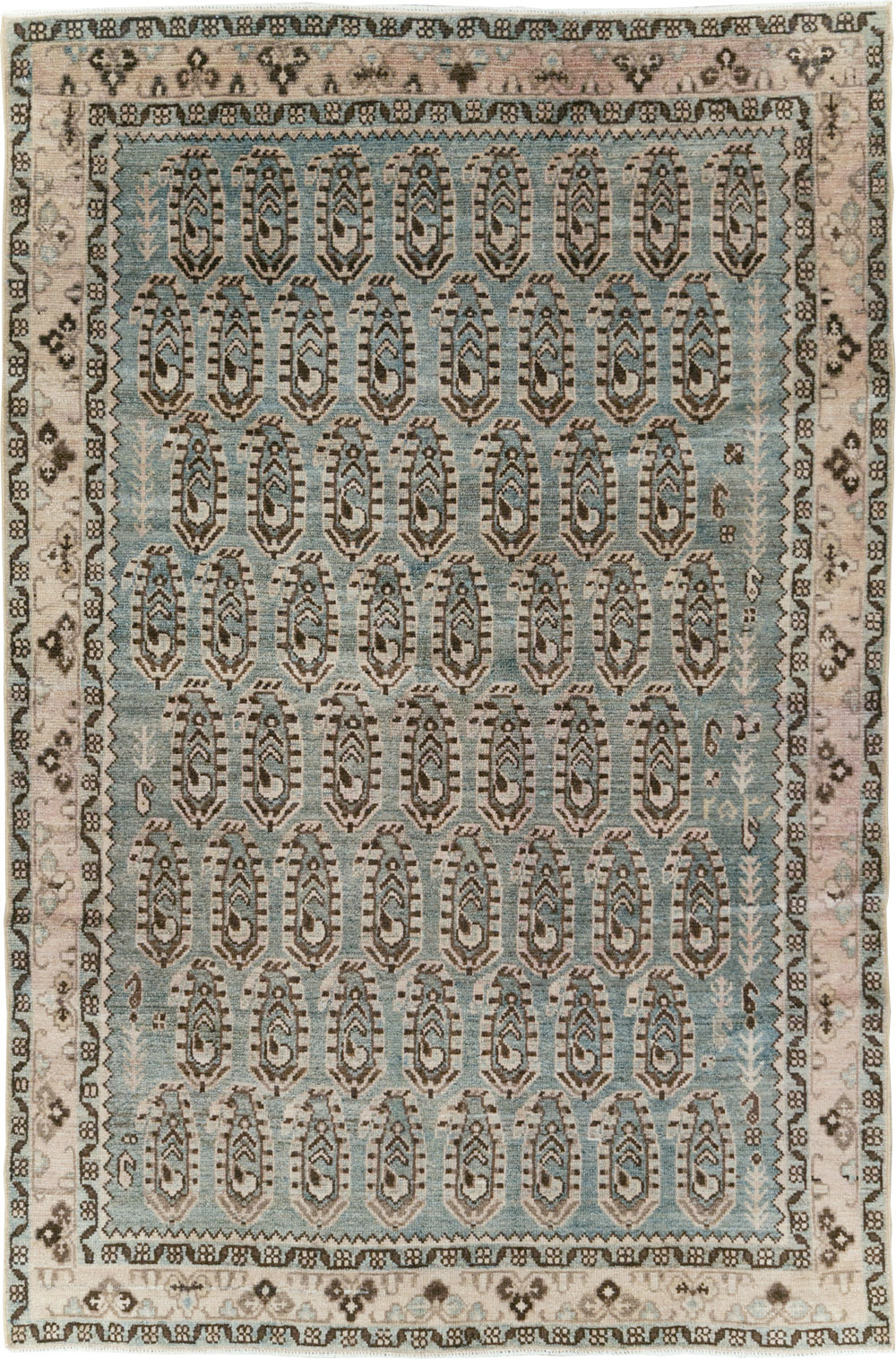 Vintage Persian Malayer Accent Rug, No.29932 - Staging