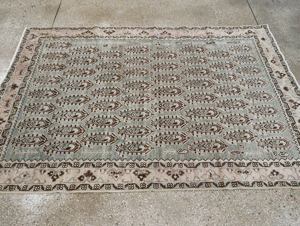 Vintage Persian Malayer Accent Rug, No.29932 - Staging