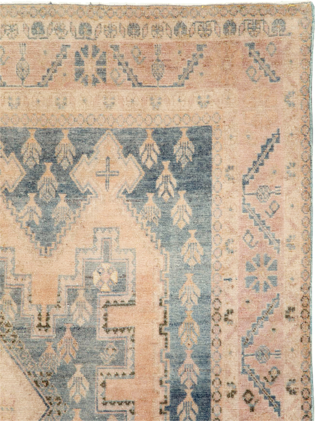 Vintage Persian Afshar Accent Rug, No.29934 - Staging