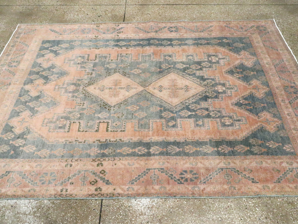 Vintage Persian Afshar Accent Rug, No.29934 - Staging