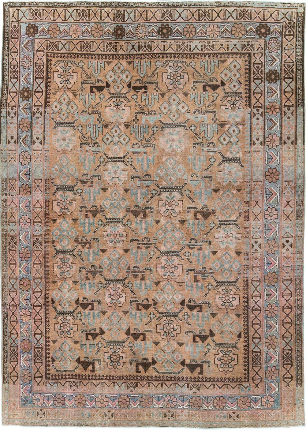 Antique Persian Afshar Accent Rug, No.29940 - Staging