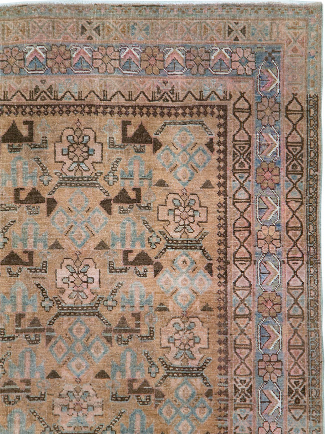 Antique Persian Afshar Accent Rug, No.29940 - Staging