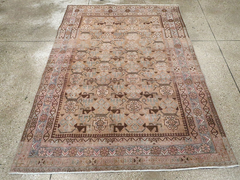 Antique Persian Afshar Accent Rug, No.29940 - Staging