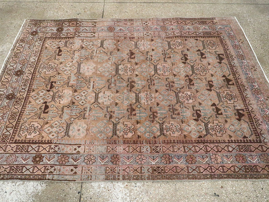 Antique Persian Afshar Accent Rug, No.29940 - Staging