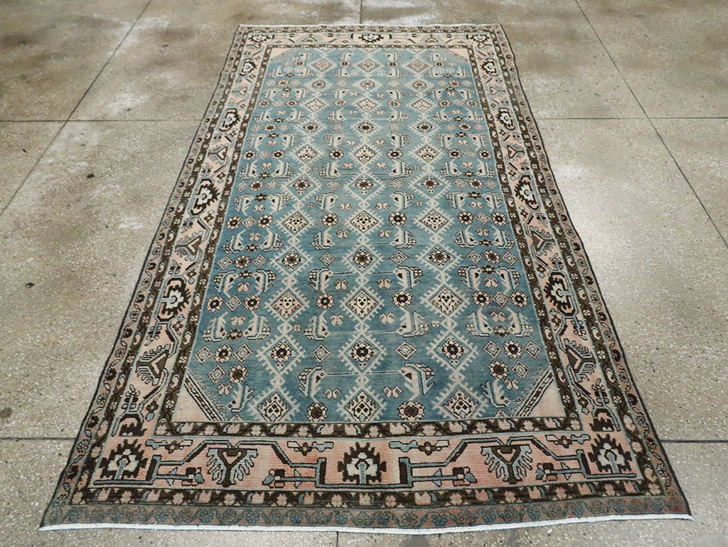 Vintage Persian Malayer Accent Rug, No.29947 - Staging