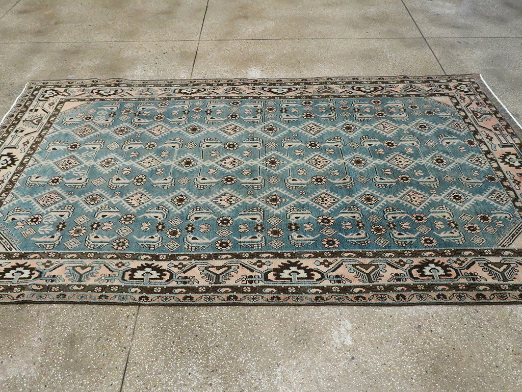 Vintage Persian Malayer Accent Rug, No.29947 - Staging
