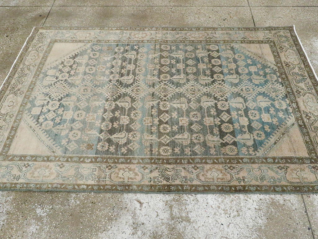 Vintage Persian Malayer Accent Rug, No.29950 - Staging
