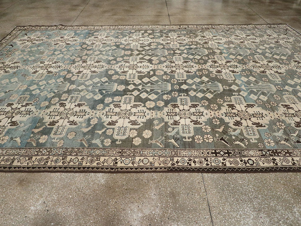 Vintage Persian Malayer Carpet, No.29952 - Staging