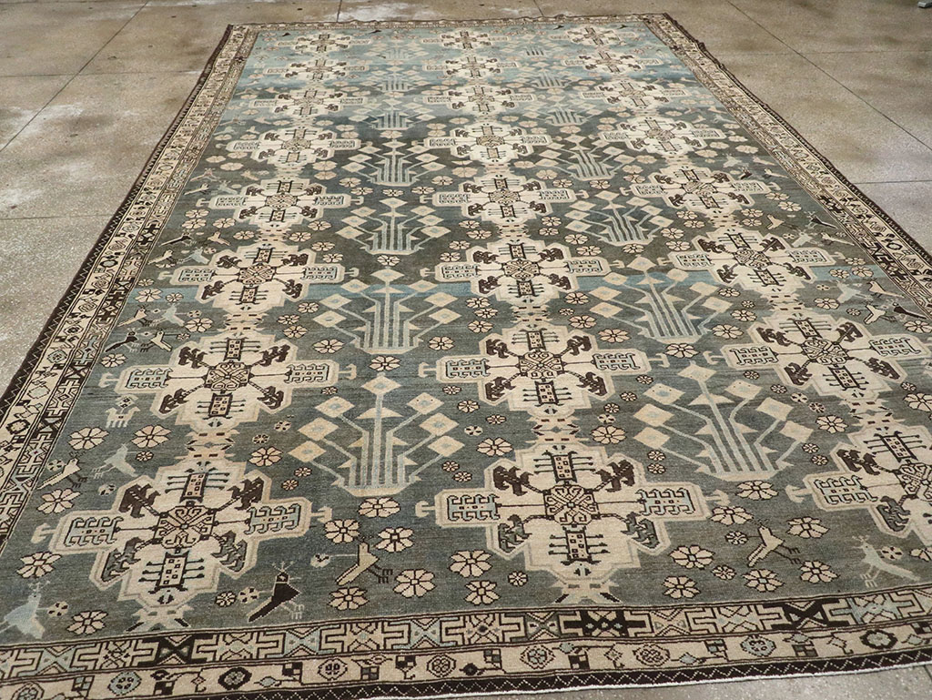 Vintage Persian Malayer Carpet, No.29952 - Staging