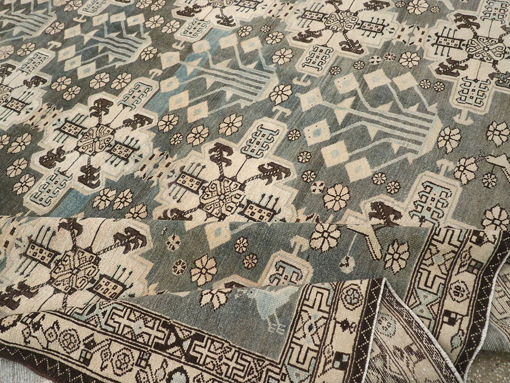 Vintage Persian Malayer Carpet, No.29952 - Staging