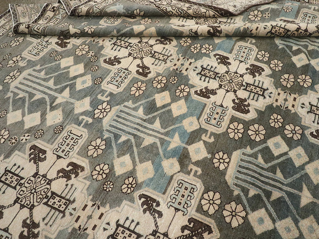 Vintage Persian Malayer Carpet, No.29952 - Staging