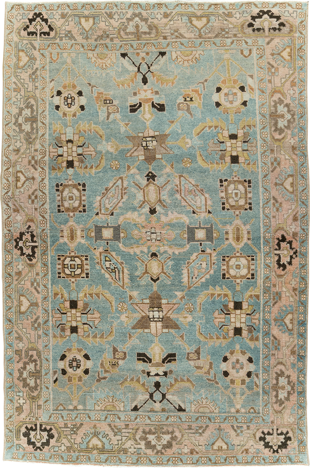 Vintage Persian Malayer Accent Rug, No.29962 - Staging