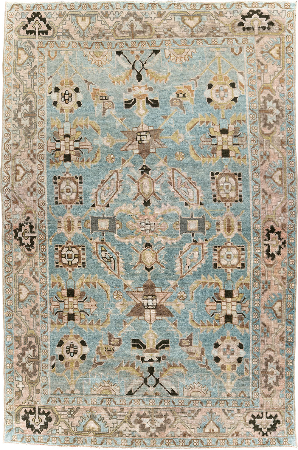 Vintage Persian Malayer Accent Rug, No.29962 - Staging