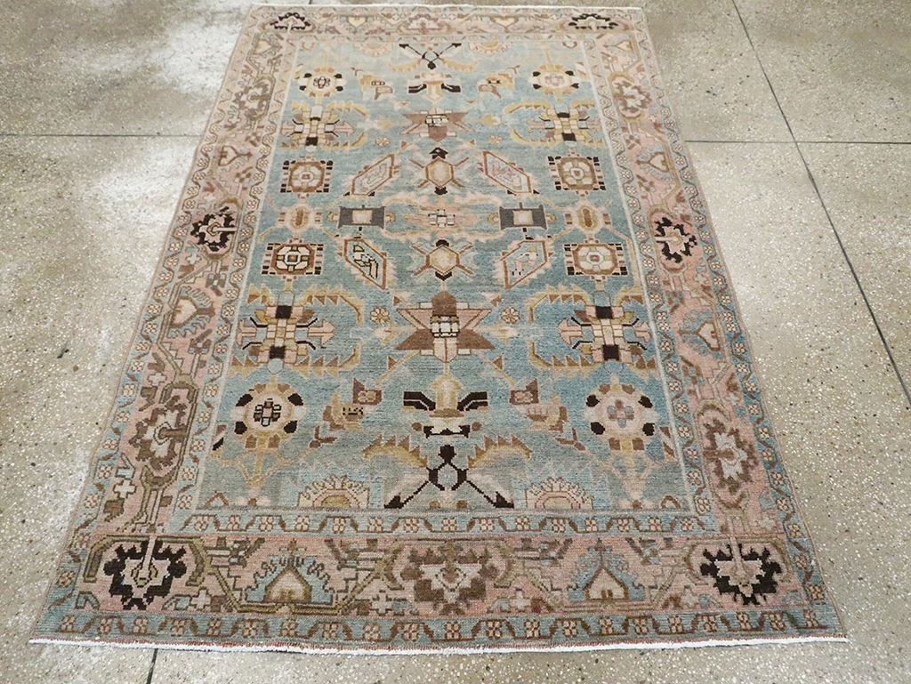 Vintage Persian Malayer Accent Rug, No.29962 - Staging