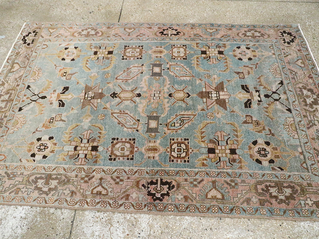 Vintage Persian Malayer Accent Rug, No.29962 - Staging