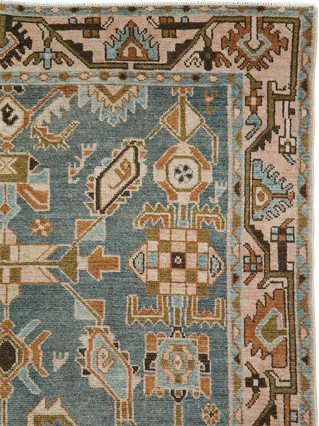 Vintage Persian Malayer Accent Rug, No.29964 - Staging