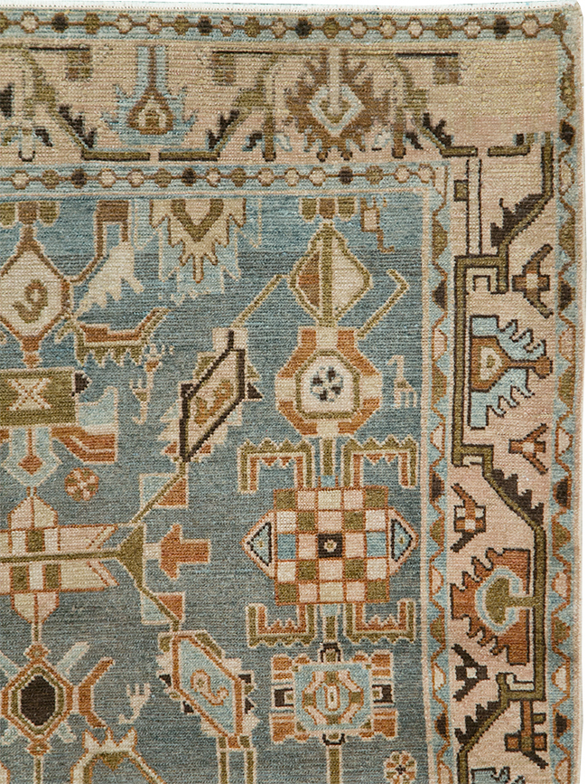 Vintage Persian Malayer Accent Rug, No.29964 - Staging