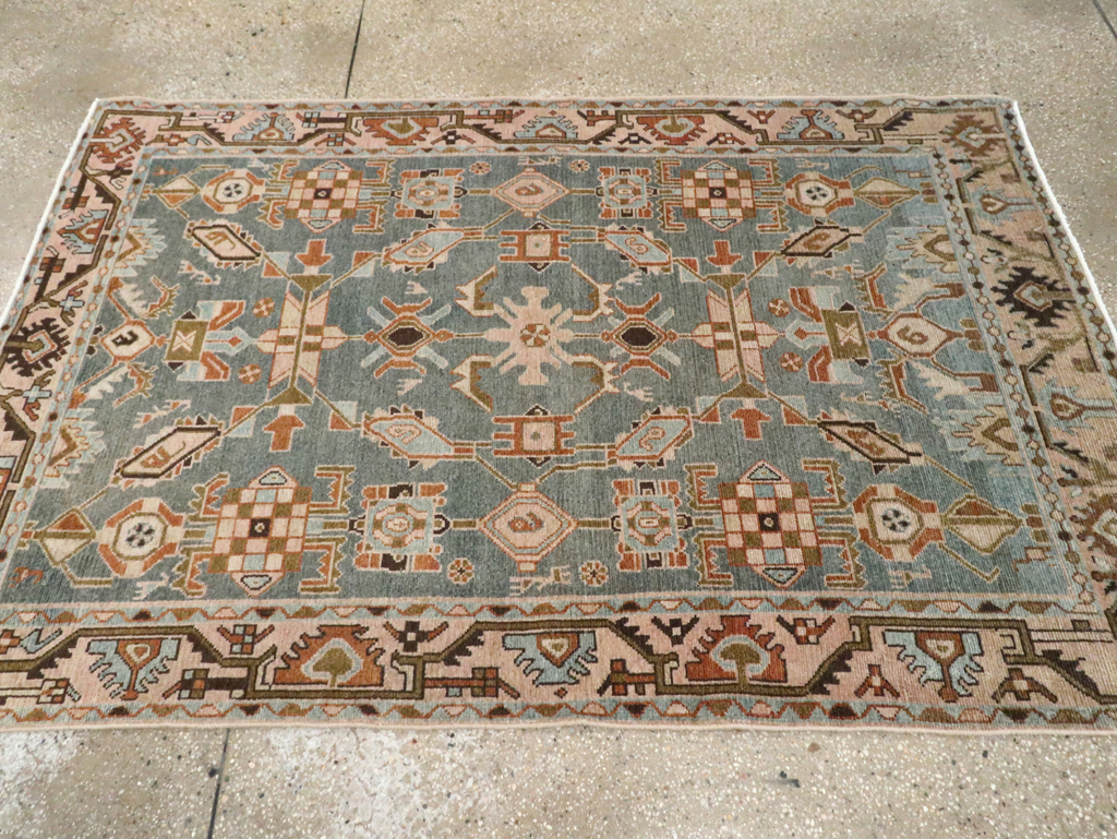 Vintage Persian Malayer Accent Rug, No.29964 - Staging