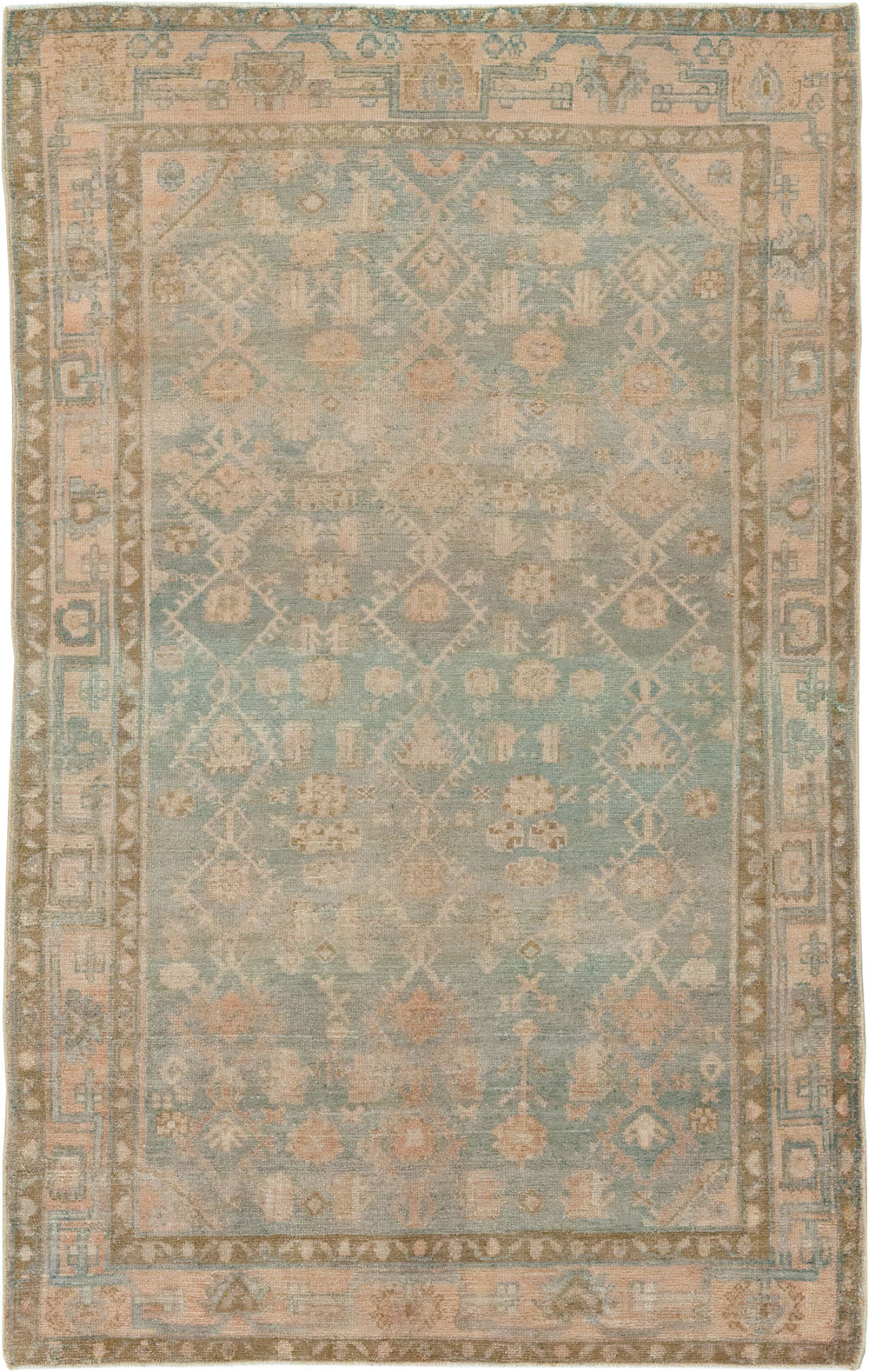 Vintage Persian Malayer Accent Rug, No.29968 - Staging