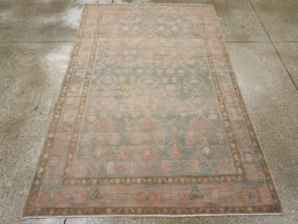 Vintage Persian Malayer Accent Rug, No.29968 - Staging