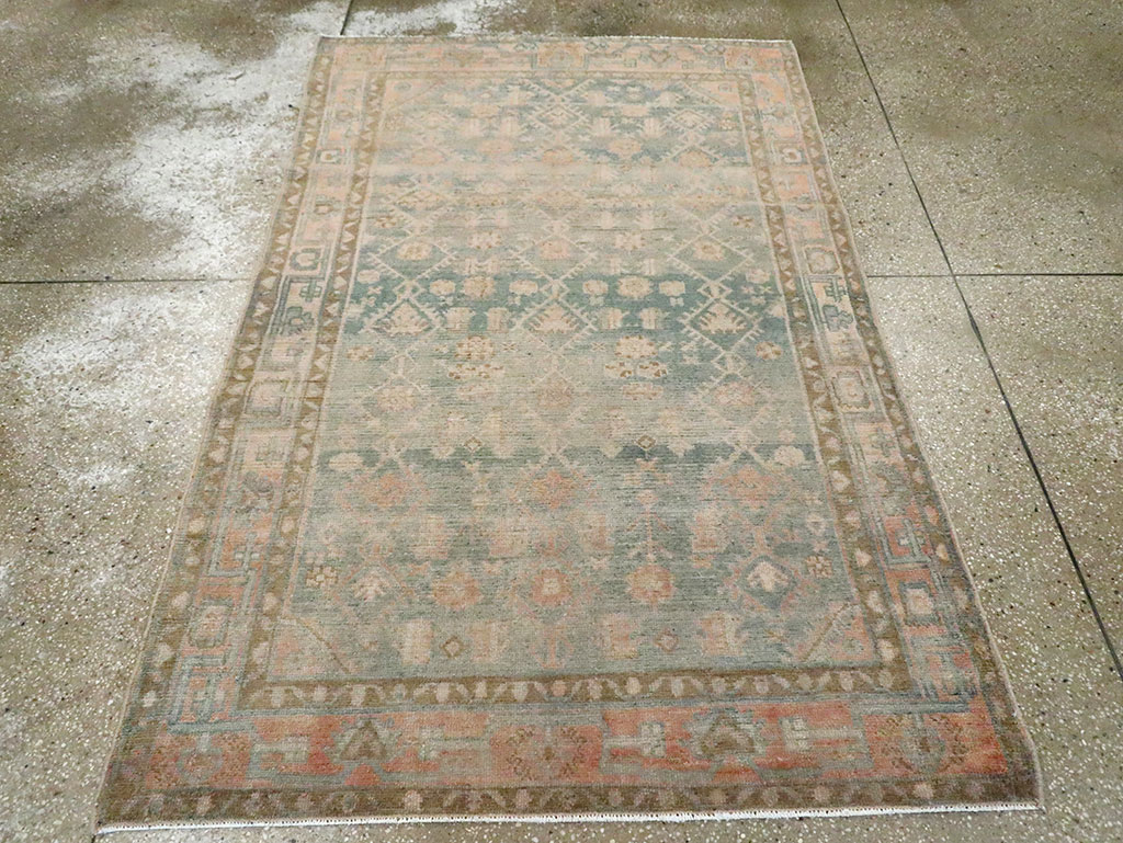 Vintage Persian Malayer Accent Rug, No.29968 - Staging