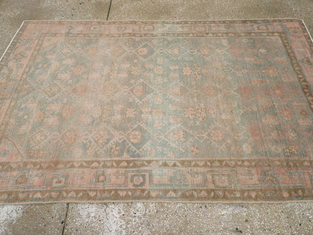 Vintage Persian Malayer Accent Rug, No.29968 - Staging