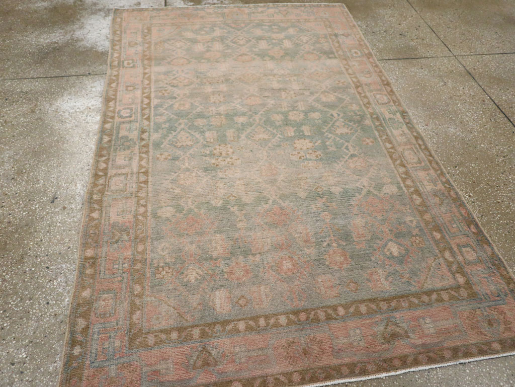 Vintage Persian Malayer Accent Rug, No.29968 - Staging