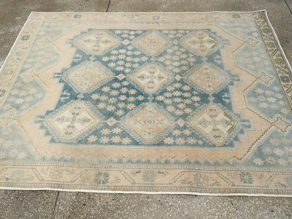 Vintage Persian Afshar Accent Rug, No.29969 - Staging