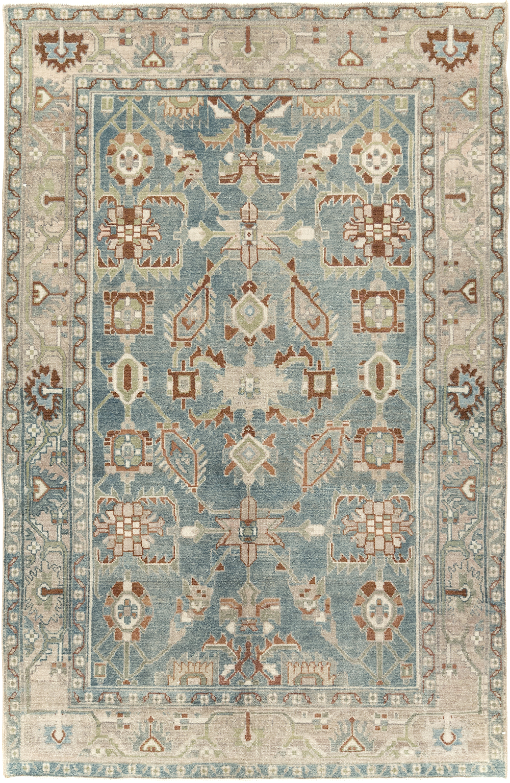 Vintage Persian Malayer Accent Rug, No.29970 - Staging