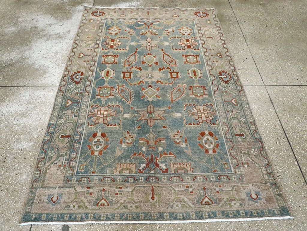 Vintage Persian Malayer Accent Rug, No.29970 - Staging