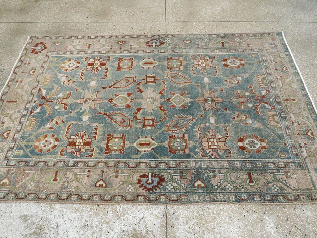 Vintage Persian Malayer Accent Rug, No.29970 - Staging