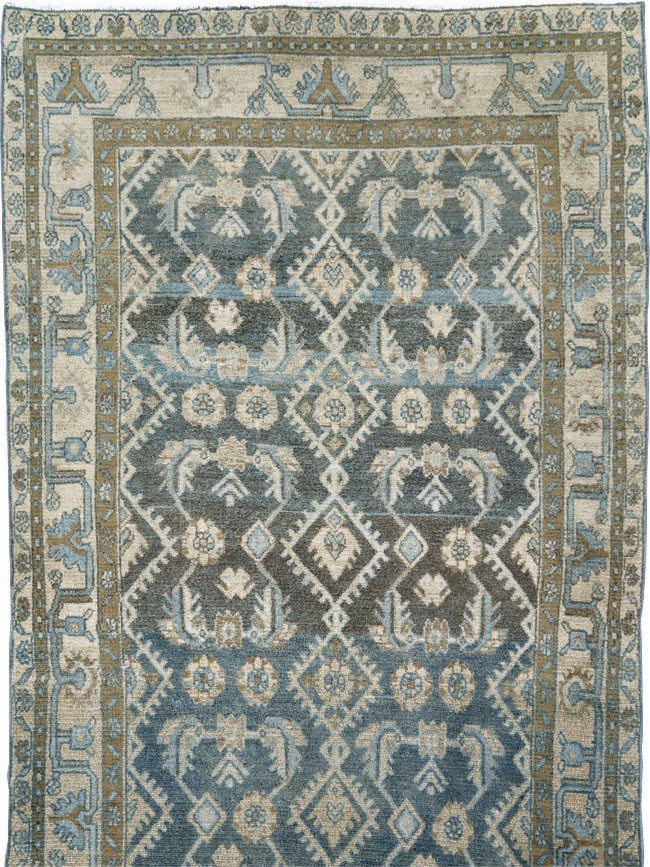 Vintage Persian Malayer Wide Gallery Runner, No.29972 - Staging