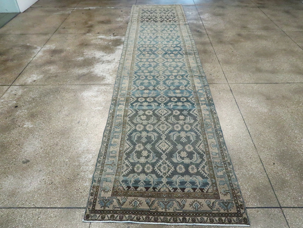 Vintage Persian Malayer Wide Gallery Runner, No.29972 - Staging