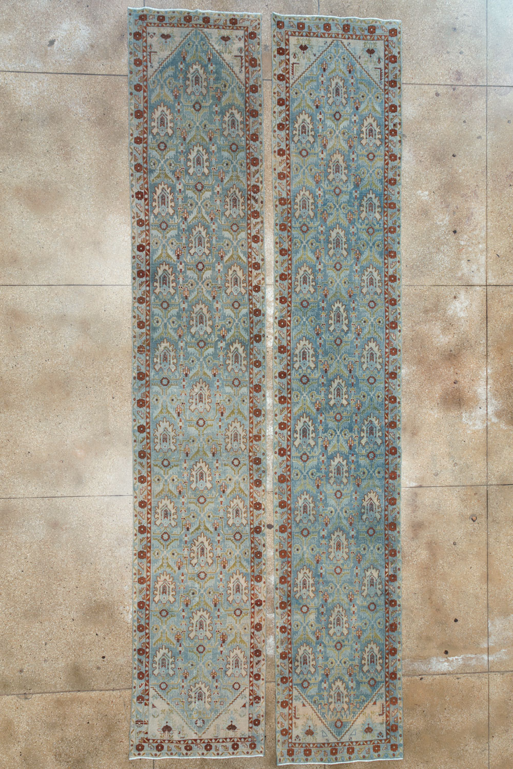 Vintage Persian Malayer Long Runner (Pair: 2 of 2), No.29975 - Staging