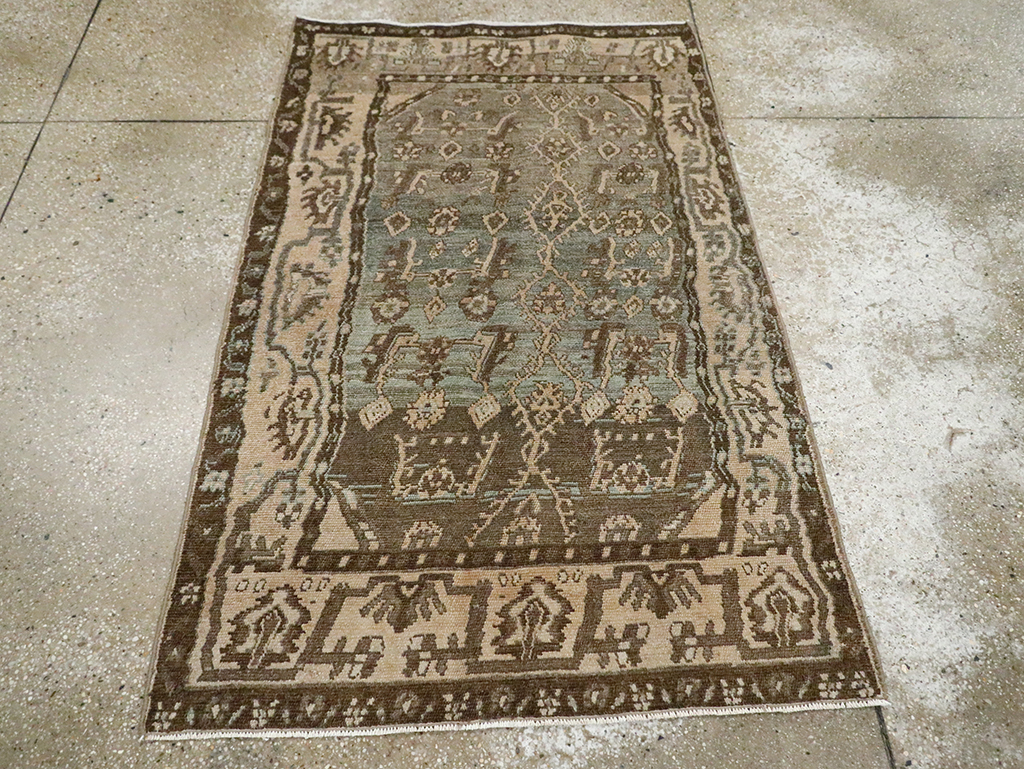 Vintage Persian Malayer Throw Rug, No.29982 - Staging
