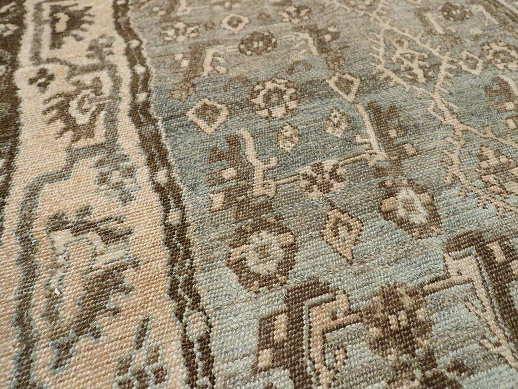 Vintage Persian Malayer Throw Rug, No.29982 - Staging