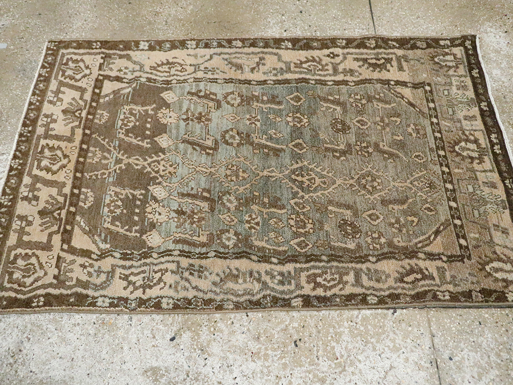 Vintage Persian Malayer Throw Rug, No.29982 - Staging
