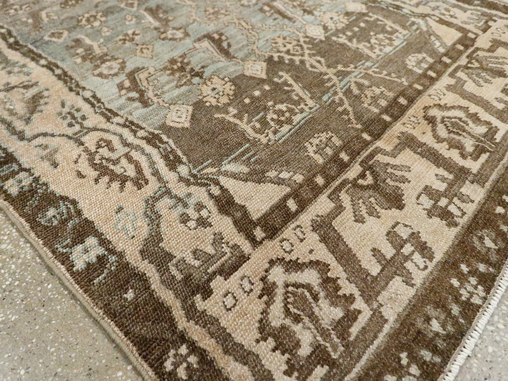 Vintage Persian Malayer Throw Rug, No.29982 - Staging